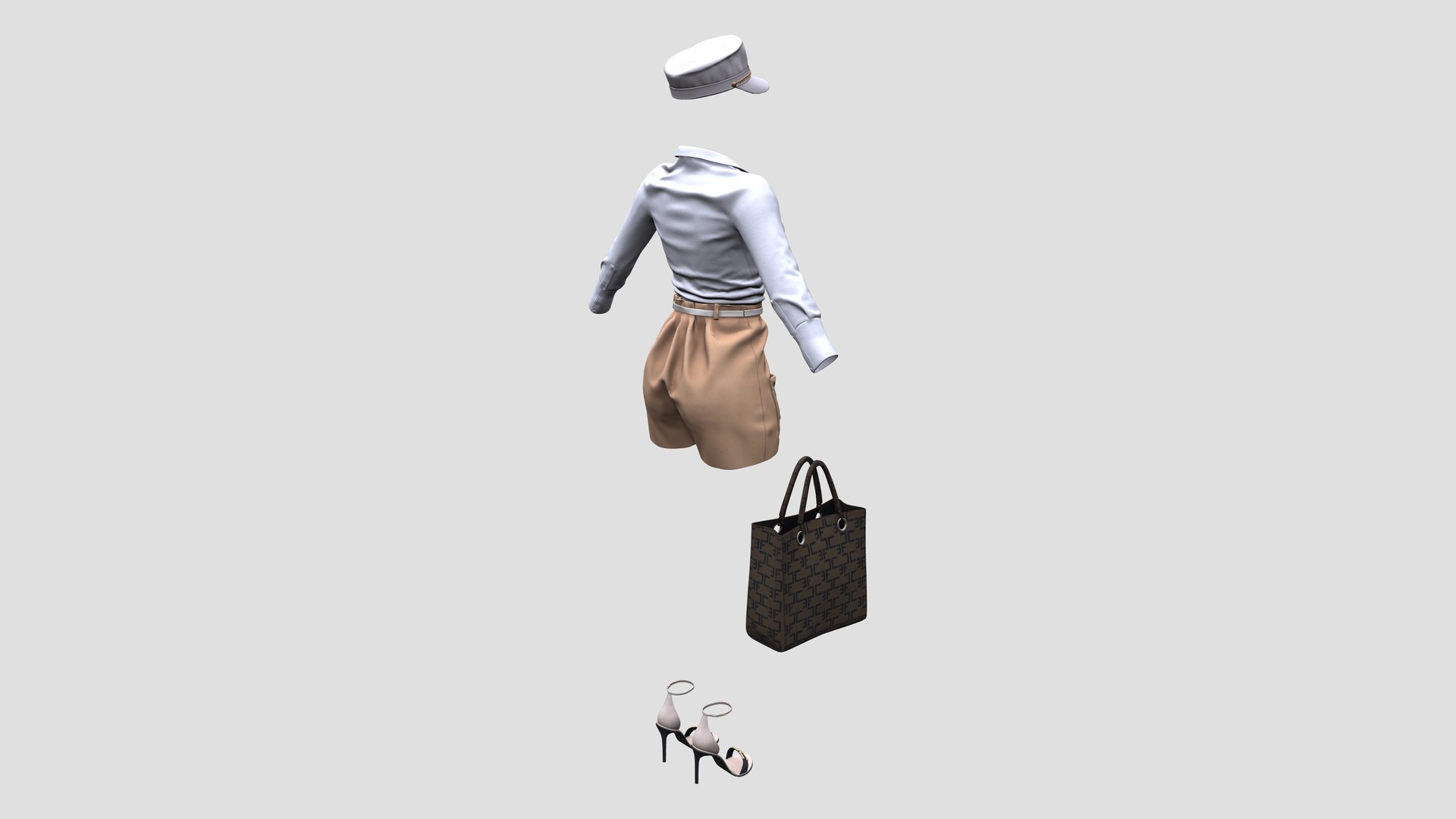 Women Marin Fashion Summer Outfit Shorts Shirt Hat Handbag Shoes model https://p.turbosquid.com/ts-thumb/qL/YTbDCl/fA/preview5/png/1668443424/1920x1080/fit_q87/f50473a7df9b5f654b01a018f5ebaf83e4b105c4/preview5.jpg