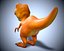 3D model cartoon baby dinosaur