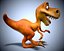 3D model cartoon baby dinosaur