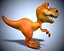 3D model cartoon baby dinosaur