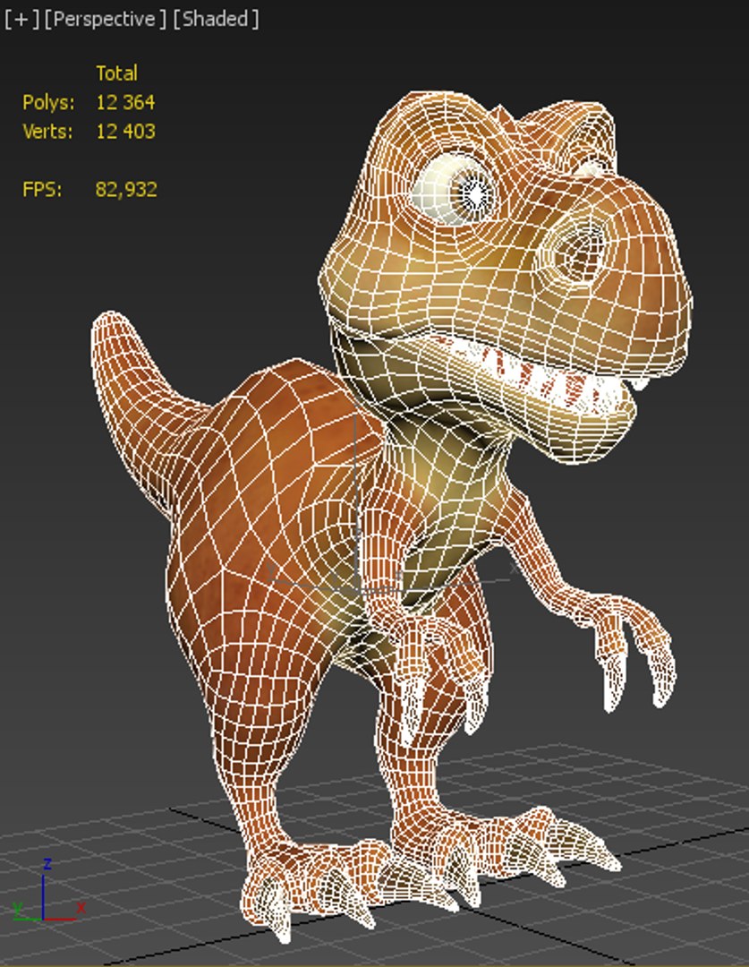 3D Model Cartoon Baby Dinosaur - TurboSquid 1943136