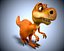 3D model cartoon baby dinosaur