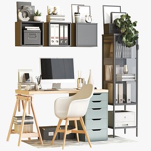3D IKEA office workplace 118