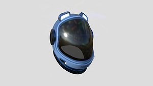 3D Astronaut Helmet B03 Blue - Character Design Fashion
