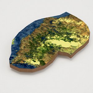 3D Saint Helena Realistic 3D Terrain Map