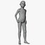 Rigged Male Female and Child Mannequin 3D model