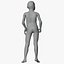 Rigged Male Female and Child Mannequin 3D model