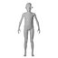 Rigged Male Female and Child Mannequin 3D model