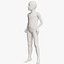 Rigged Male Female and Child Mannequin 3D model
