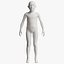Rigged Male Female and Child Mannequin 3D model