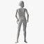 Rigged Male Female and Child Mannequin 3D model