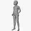 Rigged Male Female and Child Mannequin 3D model