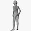 Rigged Male Female and Child Mannequin 3D model