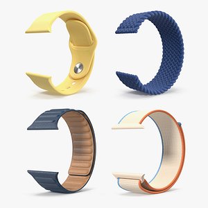 3D Apple Watch Bands Collection model
