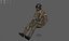 pilot sitting pose - model