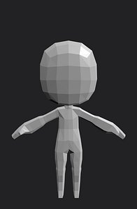 3D character reference rigged model