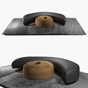 3D Sofa Table Carpet Set