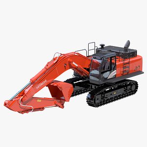 3D Excavator Hitachi ZX470 model