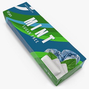 Mint Chewing Gum Pack 3D model