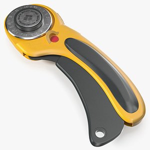 3D OLFA Rotary Fabric Cutter Ergonomic Yellow