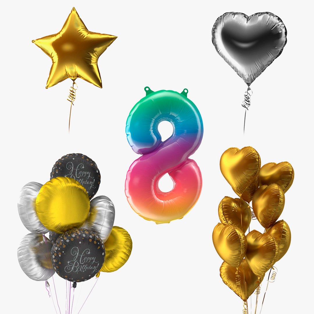 Air Balloons Collection 7 3D model preview