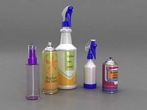 spray bottle 01 3d model