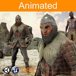 3D model character viking ulf