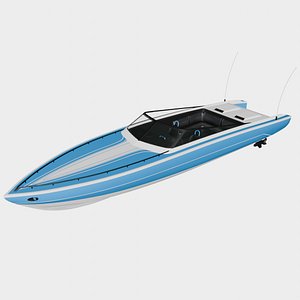 Blaze 38X - High-Poly Speedboat 3D Model 3D model
