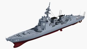 Japan Destroyer moye class plume black 3D model