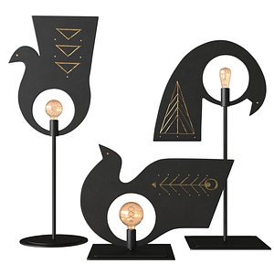 AV Metal Pavoncelle Trio Lamp 3D model