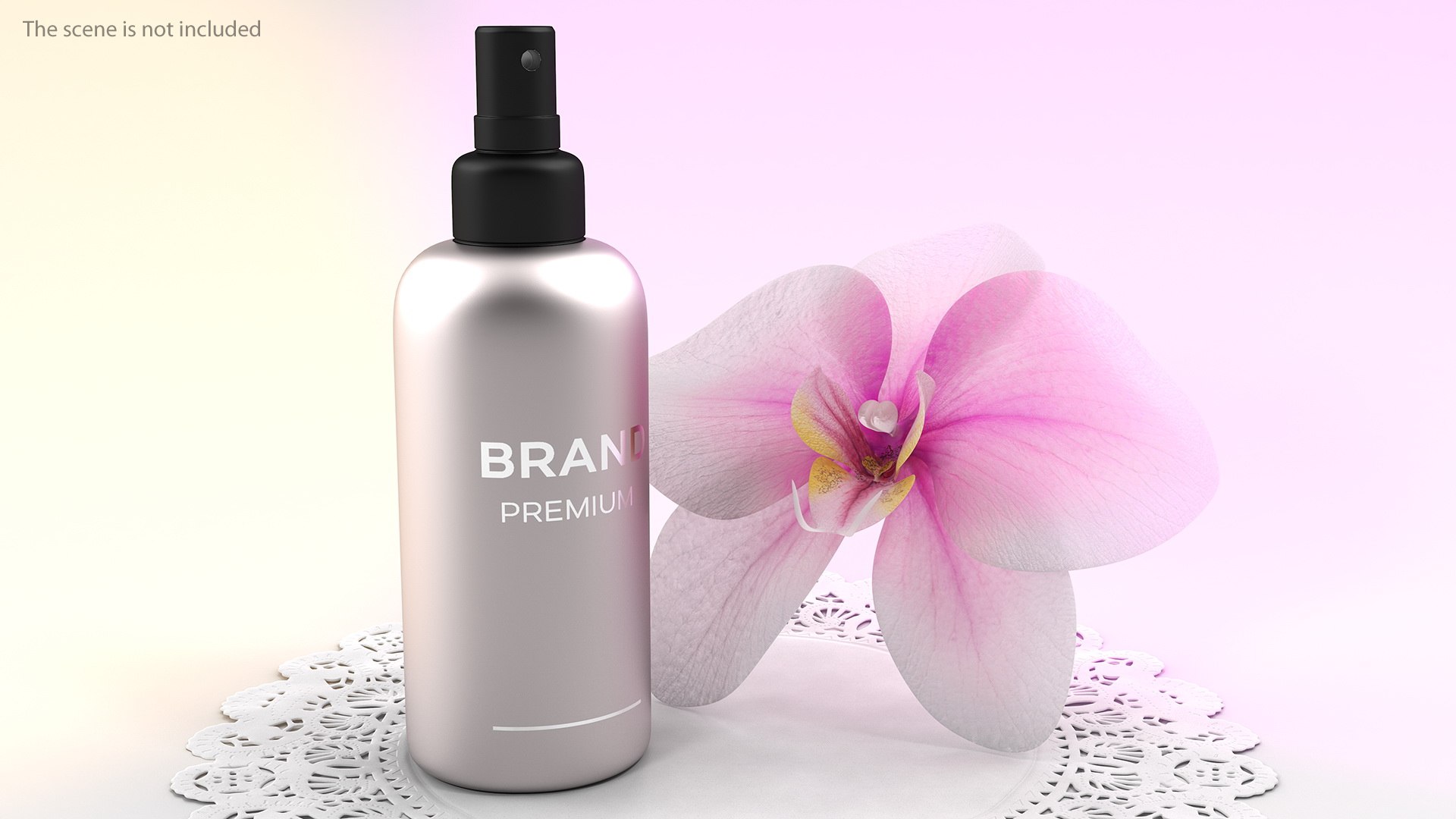 Black Cosmetic Spray Bottle 3D model preview