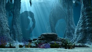 underwater water 3d model