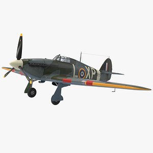 hawker hurricane wwii fighter 3d max