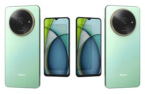 3D Xiaomi Redmi A3x Aurora Green Low Poly