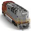 3d diesel electric locomotive f59 model