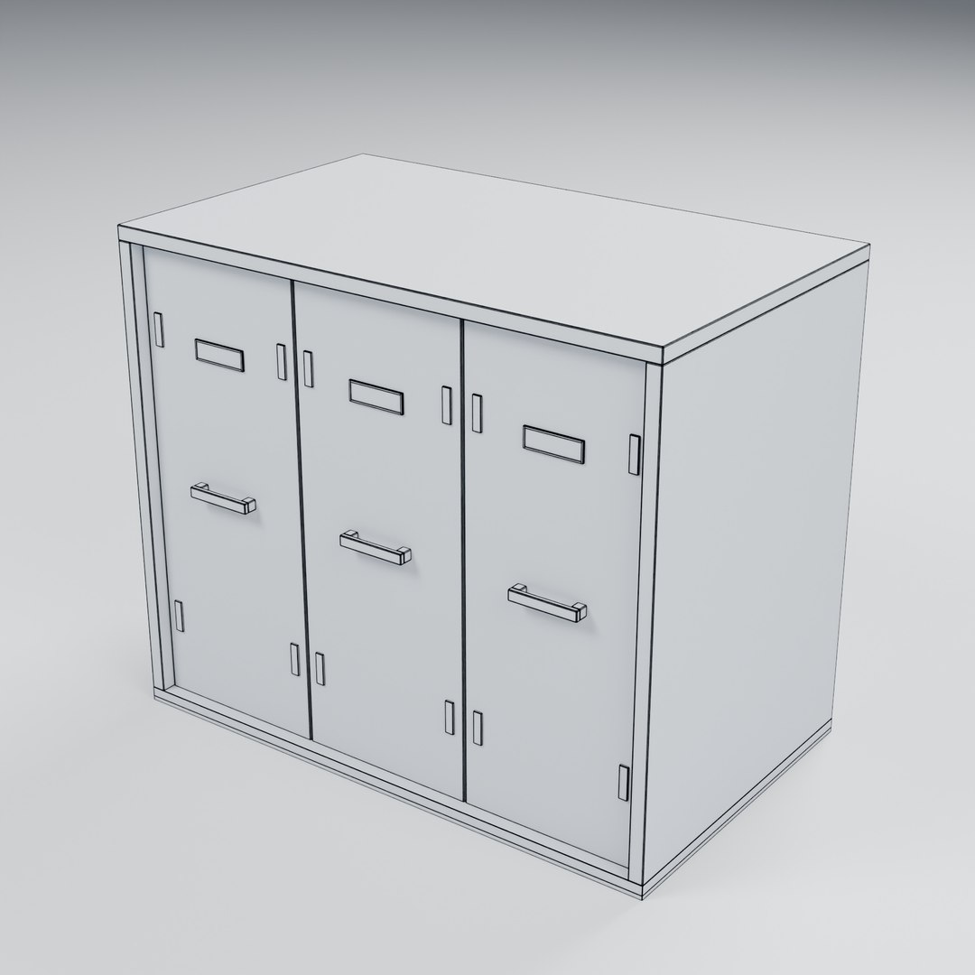 Painted Steel Storage Locker Bank - 1000 x 600 x 850 mm 3D model https://p.turbosquid.com/ts-thumb/qN/4PpDRH/dA/06_wireframe/jpg/1788951119/1920x1080/fit_q87/c552857aa1ca092dc28656080d3e78bbfae5383e/06_wireframe.jpg