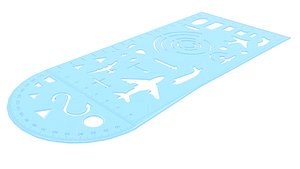 3D model ruler geometric shapes