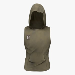 Hoodie Tank Top Bodybuilding Gym Workout Sleeveless Vest T-Shirt