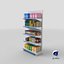 3D Grocery Supermarket Shelves model