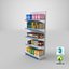3D Grocery Supermarket Shelves model