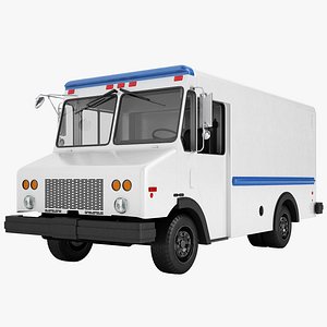 3D model mail truck