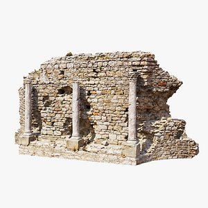 Castle Wall Ruin PBR Scan 02 3D model