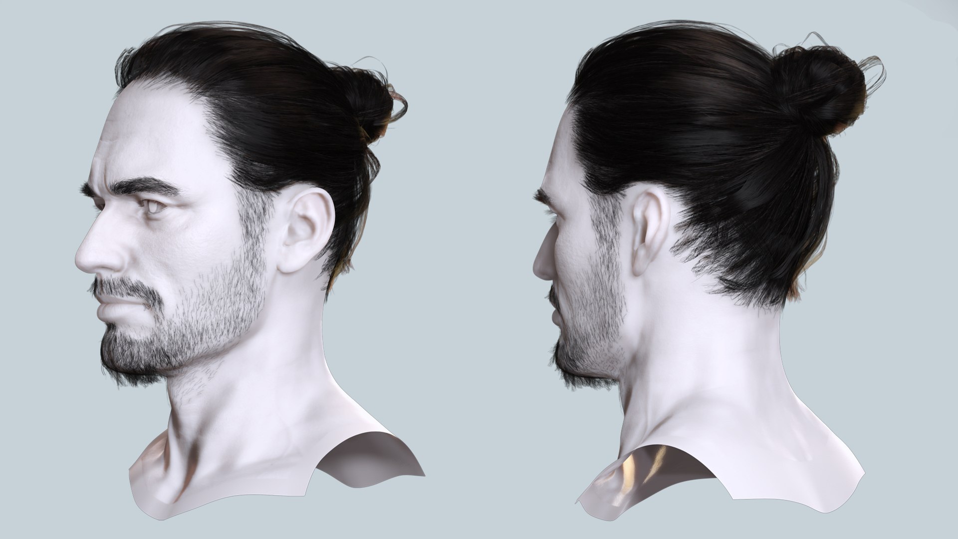 Sleek Man Bun with Trimmed Beard -Game-Ready Asset model https://p.turbosquid.com/ts-thumb/qN/FUdcGs/Ah/2/png/1745229919/1920x1080/fit_q87/6660a524a5e0b0e73ef1931e7ff0cb961f904aeb/2.jpg