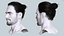 Sleek Man Bun with Trimmed Beard -Game-Ready Asset