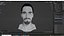 Sleek Man Bun with Trimmed Beard -Game-Ready Asset