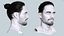 Sleek Man Bun with Trimmed Beard -Game-Ready Asset
