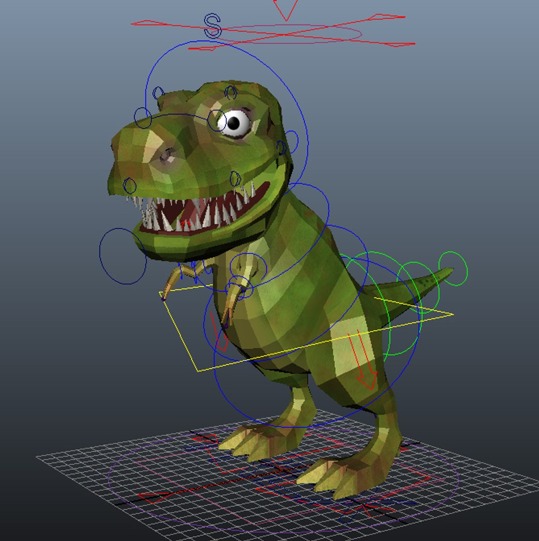 3d Model Of T-rex Cartoon