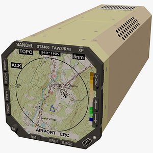 sandel avionics st3400 taws 3d max
