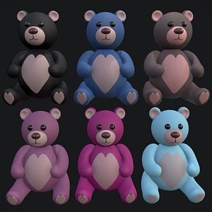 Colored Bears 3D model
