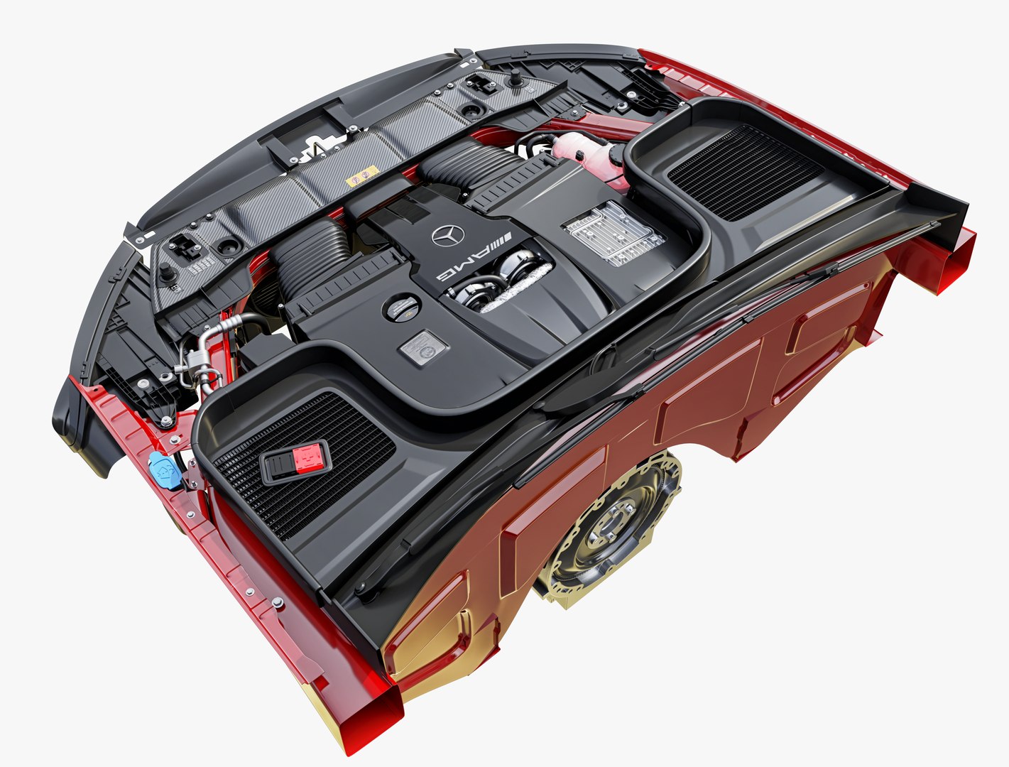 3D Mercedes-Benz AMG GLE63 Coupe Engine - TurboSquid 2401284